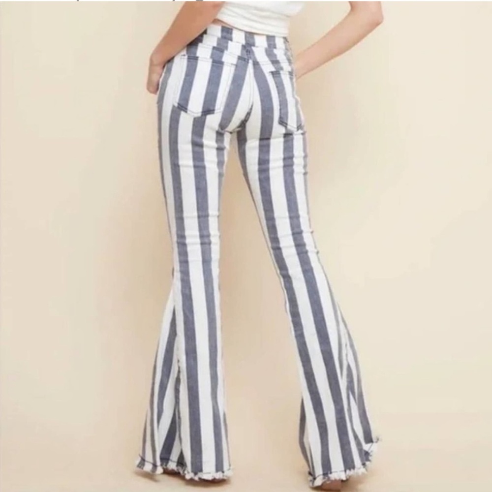 NWT Altar'd State Emerie Striped Flare Jeans